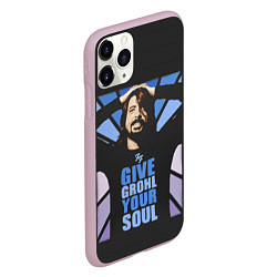 Чехол iPhone 11 Pro матовый Give Grohl Your Soul, цвет: 3D-розовый — фото 2