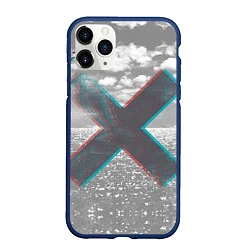 Чехол iPhone 11 Pro матовый The XX: Sea waves, цвет: 3D-тёмно-синий