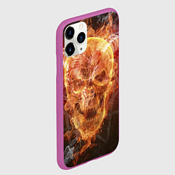Чехол iPhone 11 Pro матовый Дьявол, цвет: 3D-фиолетовый — фото 2