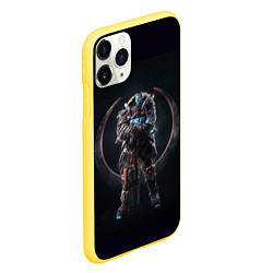 Чехол iPhone 11 Pro матовый Quake champions, цвет: 3D-желтый — фото 2