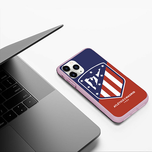 Чехол iPhone 11 Pro матовый Atletico Madrid FC 1903 / 3D-Розовый – фото 3