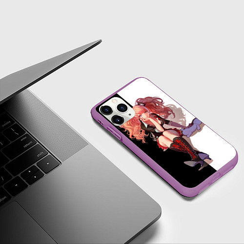 Чехол iPhone 11 Pro матовый Джунко / 3D-Фиолетовый – фото 3