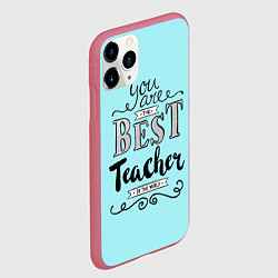 Чехол iPhone 11 Pro матовый Лучший учитель, цвет: 3D-малиновый — фото 2