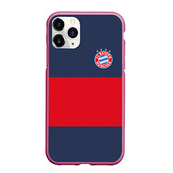 Чехол iPhone 11 Pro матовый Bayern Munchen - Red-Blue FCB 2022 NEW, цвет: 3D-малиновый