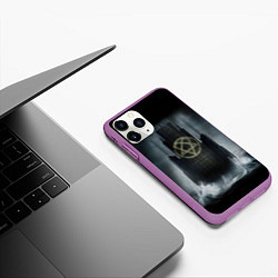 Чехол iPhone 11 Pro матовый HIM: Devil Castle, цвет: 3D-фиолетовый — фото 2