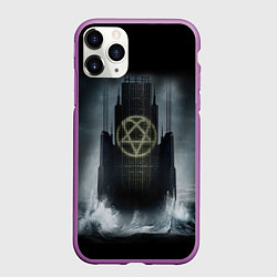 Чехол iPhone 11 Pro матовый HIM: Devil Castle, цвет: 3D-фиолетовый
