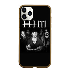 Чехол iPhone 11 Pro матовый HIM Rock, цвет: 3D-коричневый