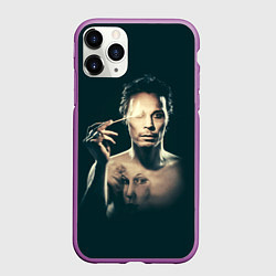Чехол iPhone 11 Pro матовый HIM, цвет: 3D-фиолетовый