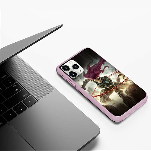 Чехол iPhone 11 Pro матовый Darksiders Warrior / 3D-Розовый – фото 3