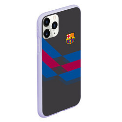 Чехол iPhone 11 Pro матовый Barcelona FC: Dark style, цвет: 3D-светло-сиреневый — фото 2