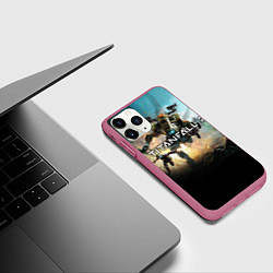 Чехол iPhone 11 Pro матовый Titanfall Battle, цвет: 3D-малиновый — фото 2