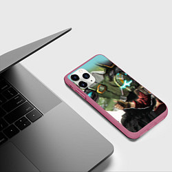 Чехол iPhone 11 Pro матовый Titanfall, цвет: 3D-малиновый — фото 2
