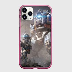 Чехол iPhone 11 Pro матовый Titanfall, цвет: 3D-малиновый