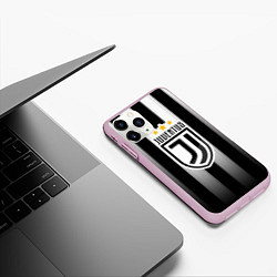 Чехол iPhone 11 Pro матовый Juventus FC: New logo, цвет: 3D-розовый — фото 2