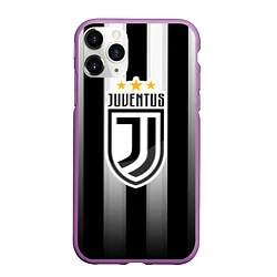 Чехол iPhone 11 Pro матовый Juventus FC: New logo, цвет: 3D-фиолетовый