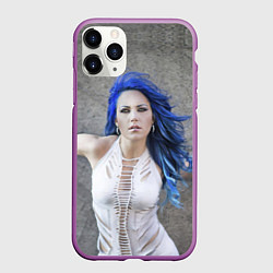 Чехол iPhone 11 Pro матовый Arch Enemy: Alissa White-Gluz, цвет: 3D-фиолетовый