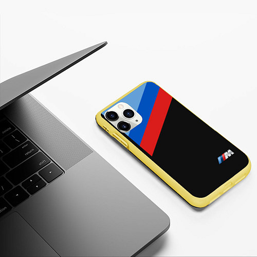 Чехол iPhone 11 Pro матовый Бмв Bmw 2018 Brand Colors / 3D-Желтый – фото 3