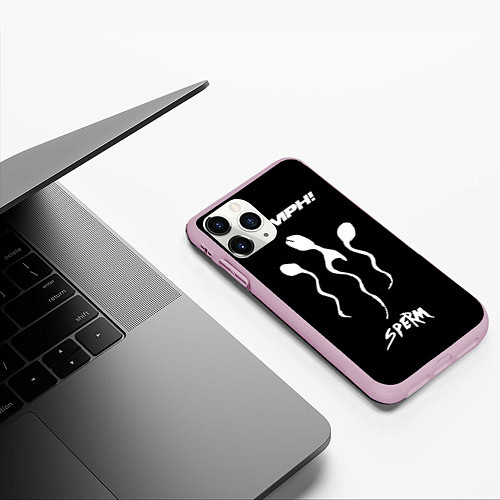 Чехол iPhone 11 Pro матовый OOMPH! Sperm / 3D-Розовый – фото 3