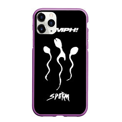 Чехол iPhone 11 Pro матовый OOMPH! Sperm, цвет: 3D-фиолетовый