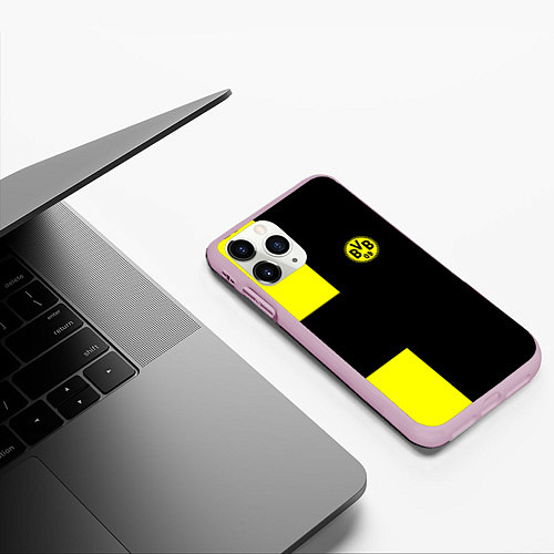 Чехол iPhone 11 Pro матовый BVB FC: Black style / 3D-Розовый – фото 3