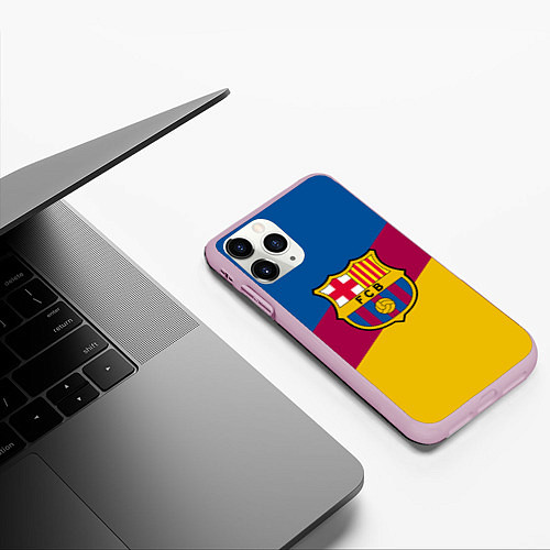 Чехол iPhone 11 Pro матовый FC Barcelona 2018 Colors / 3D-Розовый – фото 3