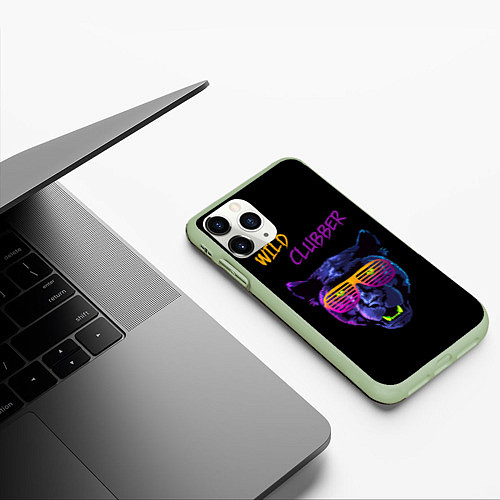 Чехол iPhone 11 Pro матовый Wild Clubber / 3D-Салатовый – фото 3