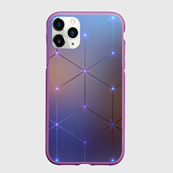 Чехол iPhone 11 Pro матовый НЕЙРОННАЯ СЕТЬ NEURAL NETWORK, цвет: 3D-фиолетовый