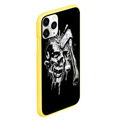 Чехол iPhone 11 Pro матовый Зомби, цвет: 3D-желтый — фото 2