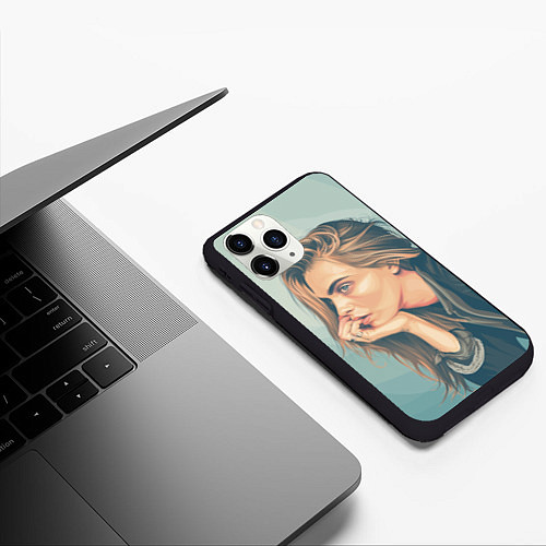 Чехол iPhone 11 Pro матовый Cara Delevingne 3 / 3D-Черный – фото 3