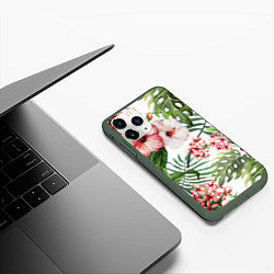 Чехол iPhone 11 Pro матовый Таинственный остров, цвет: 3D-темно-зеленый — фото 2