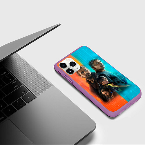 Чехол iPhone 11 Pro матовый Blade Runner Heroes / 3D-Фиолетовый – фото 3