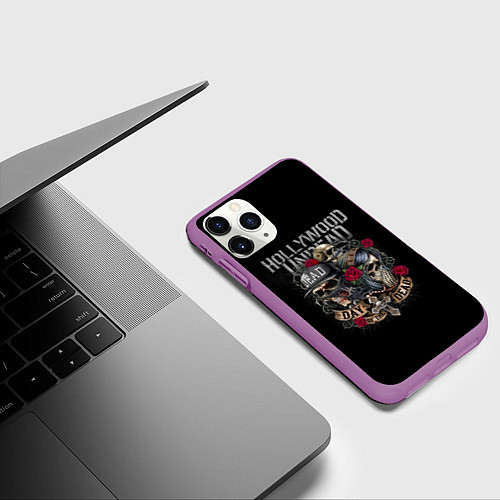 Чехол iPhone 11 Pro матовый Day of the Dead, HU / 3D-Фиолетовый – фото 3