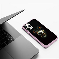 Чехол iPhone 11 Pro матовый Оскал волка, цвет: 3D-розовый — фото 2