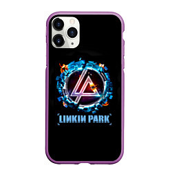 Чехол iPhone 11 Pro матовый Linkin Park: Engine, цвет: 3D-фиолетовый