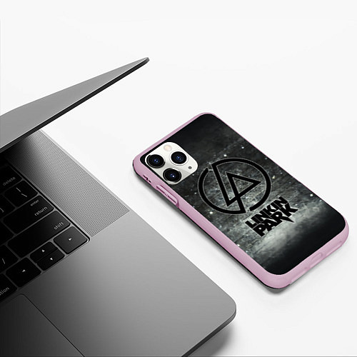 Чехол iPhone 11 Pro матовый Linkin Park: Wall / 3D-Розовый – фото 3