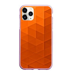 Чехол iPhone 11 Pro матовый Orange abstraction, цвет: 3D-розовый