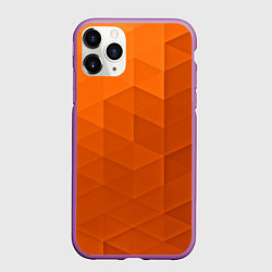 Чехол iPhone 11 Pro матовый Orange abstraction, цвет: 3D-фиолетовый