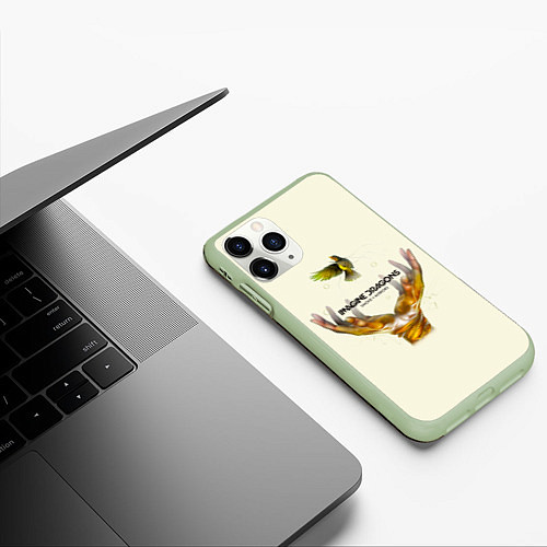 Чехол iPhone 11 Pro матовый Imagine Dragons S+M / 3D-Салатовый – фото 3