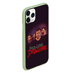 Чехол iPhone 11 Pro матовый Группа Imagine Dragons, цвет: 3D-салатовый — фото 2