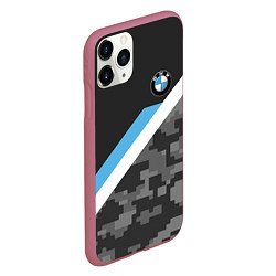 Чехол iPhone 11 Pro матовый BMW: Pixel Military, цвет: 3D-малиновый — фото 2