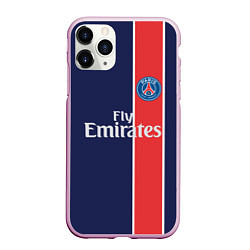 Чехол iPhone 11 Pro матовый FC PSG: Original, цвет: 3D-розовый