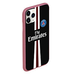 Чехол iPhone 11 Pro матовый PSG FC: Black 2018, цвет: 3D-малиновый — фото 2