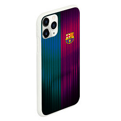 Чехол iPhone 11 Pro матовый Barcelona FC: Abstract 2018, цвет: 3D-белый — фото 2