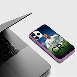 Чехол iPhone 11 Pro матовый CR7, цвет: 3D-фиолетовый — фото 2