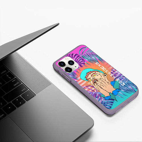 Чехол iPhone 11 Pro матовый Sayonara Boy: Allj / 3D-Серый – фото 3