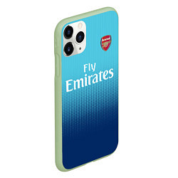 Чехол iPhone 11 Pro матовый Arsenal FC: Blue Away 17/18, цвет: 3D-салатовый — фото 2