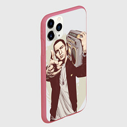 Чехол iPhone 11 Pro матовый Eminem: Street Music, цвет: 3D-малиновый — фото 2