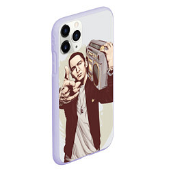 Чехол iPhone 11 Pro матовый Eminem: Street Music, цвет: 3D-светло-сиреневый — фото 2