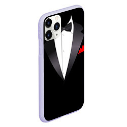 Чехол iPhone 11 Pro матовый Смокинг мистера, цвет: 3D-светло-сиреневый — фото 2