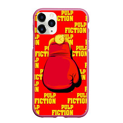 Чехол iPhone 11 Pro матовый Pulp Fiction: Boxing glove, цвет: 3D-малиновый